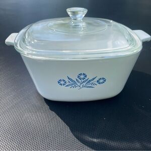 CorningWare Blue Floral Casserole Dish